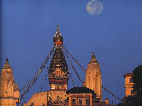 
Full Moon Over Swayambhunath - The Kathmandu Valley book

